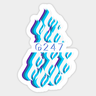G247 Glitchflame (v1, cold) Sticker